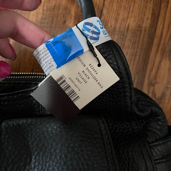 Cole Haan Village Black Pebbled Leather Satchel Handbag NWT Preppy Classic - Picture 13 of 14